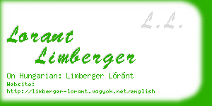 lorant limberger business card